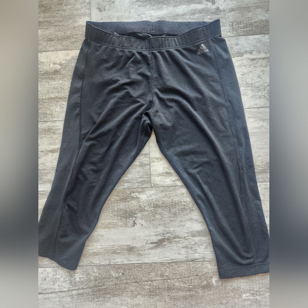 Adidas Woman's size XL climalite black Activewear sport capris